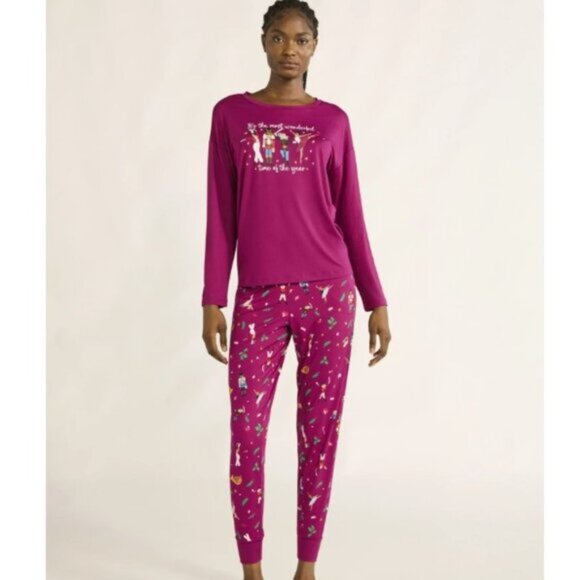 NEW 2Pc 3X 22W-24W Women's Soft Nutcracker Ballet Christmas Pajamas w/ Pockets - Picture 1 of 5